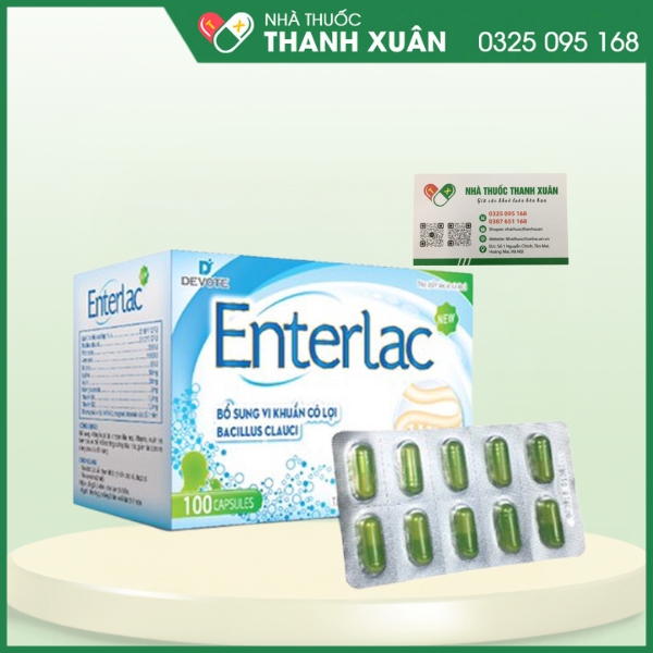 Enterlac - Bổ sung vi khuẩn có lợi, enzym tiêu hóa